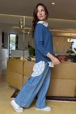 Made in Italy Conrad Body Skim Knit Jumper Denim Marl